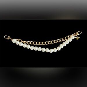New purse chain accessory with faux pearls